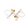 201 Stainless Steel Clip-on Earring Settings STAS-F311-15G-2