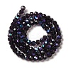 Electroplate Transparent Glass Beads Strands EGLA-A035-T6mm-L15-2