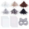 6Pcs 6 Colors Christmas 60% Fibre and 40% Polyester Wool Fabric AJEW-NB0006-74-1