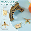 2Pcs 2 Styles Brass Micro Pave Clear Cubic Zirconia Pendants KK-TADJ0001-01-2