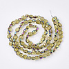 Electroplate Glass Beads Strands EGLA-S187-02I-2