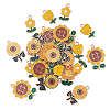 50Pcs 5 Styles Eco-Friendly Zinc Alloy  Pendants ENAM-CJ0001-88-7