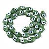 Handmade Evil Eye Lampwork Beads Strands LAMP-WH0006-06A-2