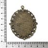 Tibetan Style Alloy Oval Pendant Cabochon Settings TIBEP-S231-01AB-NR-3