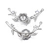 Brass Clear Cubic Zirconia Peg Bails Pendants KK-N216-366P-2