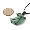 Mixed Gemstone Moon Pendant Necklaces for Women NJEW-JN04270-6