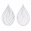Tarnish Resistant 304 Stainless Steel Filigree Pendants STAS-T057-06P-2