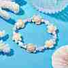 Dyed Natural Malaysia Jade & Synthetic Turquoise Turtle Beaded Stretch Bracelets BJEW-JB09949-01-2