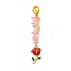 4Pcs Valentine's Day Alloy Enamel Rose Pendant Decorations HJEW-JM02858-4