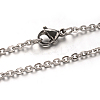 Tarnish Resistant 304 Stainless Steel Cable Chain Necklaces LS-NJEW-M151-24P-1