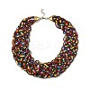Glass Seed Bead Multi-strand Necklaces NJEW-H063-03G-2