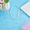 40Pcs 2 Colors ABS Plastic Imitation Pearl Pendants KK-BBC0011-98-4
