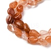 Natural Red Rabbit Fur Rutilated Quartz Beads Strands G-K395-A03-01-4