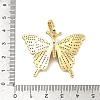 Brass Micro Pave Clear Cubic Zirconia Pendants KK-O127-28G-3