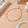 Natural Quartz Crystal & Glass Seed Bead Beaded Necklaces for Women NJEW-JN04262-6
