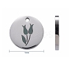 12Pcs 6 Style 304 Stainless Steel Plant Charms STAS-CJ0001-140-2