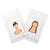 100Pcs 5 Styles Square Girl Print Paper Earring Display Cards CDIS-FS0001-25-2