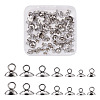 140Pcs 7 Style 304 Stainless Steel Bead Cap Pendant Bails STAS-CD0001-12-2