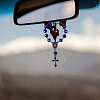 10Pcs 5 Colors Glass & Alloy Enamel Pendant Decoration HJEW-DR00076-6