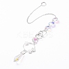 AB Color Plated Crystal Bullet Big Pendant Decorations LS-HJEW-G019-03F-4