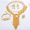 Elegant Alloy Ring Bracelets & Earrings & Necklaces & Rings Set for Weddings and Formal Events QJ3719-2