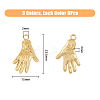 24Pcs 3 Colors 304 Stainless Steel Pendants STAS-DC0013-12-2