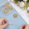 DIY Rectangle & Round Non-magnetic Synthetic Hematite & Brass Beads Jewelry Making Findings Kits DIY-HS0001-09-3