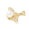 Brass Cubic Zirconia Pendants LS-KK-L253-01G-2