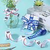 2 Rolls 2 Styles Polyester Sport Ball Printed Grosgrain Ribbon for Sewing Decoration OCOR-GF0004-32B-2