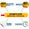Mini PVC Coated Self Adhesive AUTOMATIC DOOR Warning Stickers STIC-WH0017-008-3