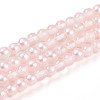 Baking Paint Transparent Glass Beads Strands DGLA-N011-4mm-03-1