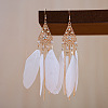 Rhombus Alloy Rhinestone Chandelier Earrings FS-WGCB5E2-04-1