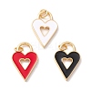 Rack Plating Brass Enamel Pendants KK-D073-26G-1