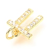 Brass Micro Pave Cubic Zirconia Charms ZIRC-O037-06G-3