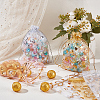 80Pcs 4 Colors Heart Printed Organza Bags OP-BBC0001-50B-4