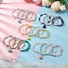 4Pcs 4 Styles Natural Gemstone Beads Stretch Bracelets BJEW-JB11596-1