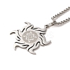 Non-Tarnish 201 Stainless Steel Sun with Knot Pendant Necklaces NJEW-P293-07P-2