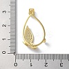 Rack Plating 925 Sterling Silver Micro Pave Clear Cubic Zirconia Pendants Cabochon Settings STER-NH0001-44G-3
