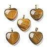 Natural Tiger Eye Pendants G-G956-B01-G-1