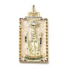 Brass Micro Pave Cubic Zirconia Pendants with Enamel KK-H458-03G-17-1