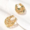 Bag Brass Micro Pave Cubic Zirconia Hoop Earrings EJEW-B148-06G-3