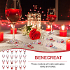 Valentine's Day Theme Alloy Enamel & 304 Stainless Steel & Plastic Wine Glass Charms AJEW-AB00080-6