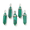 Synthetic Malachite Pointed Pendants G-M378-01P-A13-1