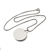 304 Stainless Steel Blank Pendant Necklaces NJEW-P329-04D-P-4