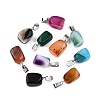 Dyed Natural Agate Pendants G-N344-11P-1