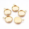 304 Stainless Steel Pendant Cabochon Settings LS-STAS-P220-11G-01-1