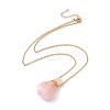 Openable Faceted Natural & Synthetic Mixed Stone Perfume Bottle Pendant Necklaces for Women NJEW-F296-04G-3