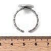 Flower 304 Stainless Steel Cuff Ring Components STAS-P454-05C-P-3
