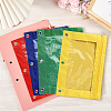 4Pcs 4 Colors Oxford Cloth with Alloy Pen Cases for 3-Ring Binder AJEW-CP0008-01-4