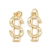 Brass Micro Pave Cubic Zirconia Pendants KK-G544-30G-1